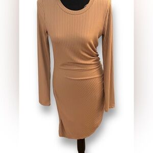 And Now This Long Sleeve Ribbed Bodycon Dress